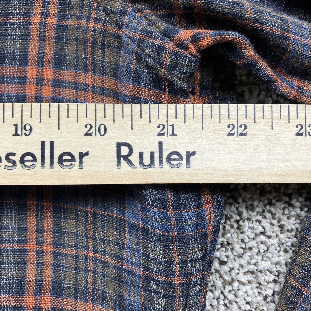 G Vasta Shirt Medium Flannel Plaid Biella Collezioni Button Up Italy Mens - Picture 8 of 10